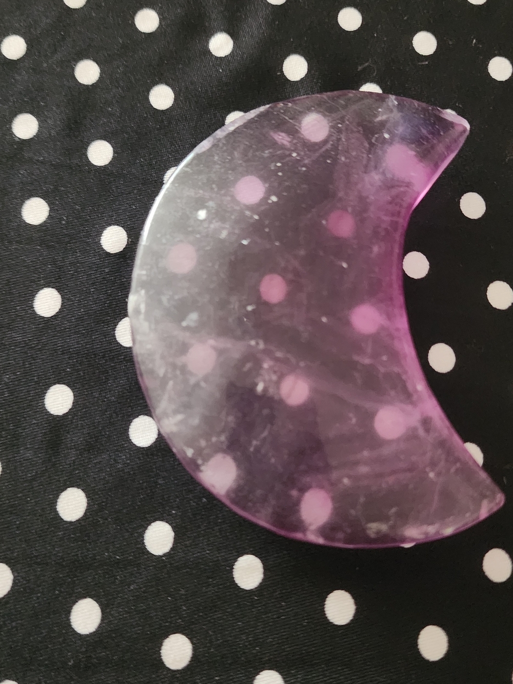 Purple Fluorite Crescent Moon Crystal